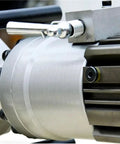 Close-up of Electric Hydraulic Rebar Bender And Cutter, showcasing smooth operation components and design for bending 4 to 16 mm rods.