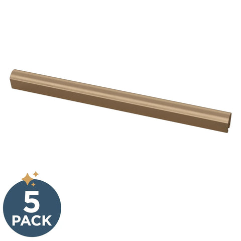 Champagne Bronze Go-To Cabinet Drawer Pulls 5 Pack For Kitchen Cabinets And Dressers Modern Aluminum Handles 5 Pack