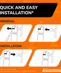 Quick and easy installation diagram for 2 Pack Liftgate Hatch Gas Struts For RX350 2007 Through 2009 SUV Heavy Duty Lift Supports