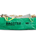 3 Cubic Yard Dumpster In A Bag Holds Up To 3,300 Lbs Of Debris Green On Demand Waste Removal For Home Reno And Yard Cleanup Super Budget Friendly And Easy To Use displaying debris.