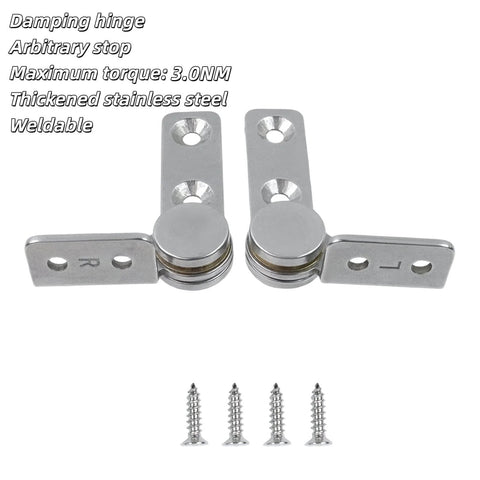 Three Newton Meter Torque Shaft Damping Hinges For Folding Tables Cabinets Doors And Windows, 0.68 Inch Shaft, 304 Stainless Steel