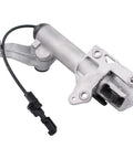 MOTOKU steering column shift mechanism; silver aluminum housing with black connector, side view