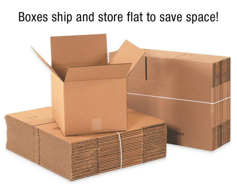 Side Loading Boxes With Full Overlap Flaps Kraft Corrugated 18 Inch By 6 Inch By 45 Inch Pack Of 5 For Frames Mirrors And Flat Goods Reusable