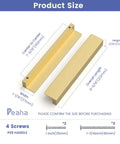 Diagram of 10 Pack Gold Cabinet Handles And Finger Pulls, 7 9/16 Inch Edge Pulls for Cabinets, showing dimensions