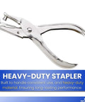 Single Hole Punch For Office Use, Heavy Duty Metal Hole Puncher With 1/4 Inch Punch, 5 Sheet Capacity, Anti Rust Construction, Silver