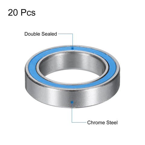 6701-2RS Miniature Deep Groove Ball Bearing 12x18x4mm Double Sealed Blue Shield Chrome Steel
