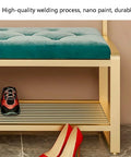 Straight Up Solid Four In One Coat Rack And Shoe Bench Storage Center With Heavy Duty Mdf Frame And Reinforced Hanging Rod For No Sweat Entryway Organization And Daily Use, showcasing cushion seat and shoe shelf.