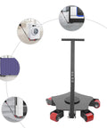 Heavy Duty Machinery Mover Dolly Featuring Five 360 Degree Swivel Casters With Tough As Nails Iron Frame handling four tons for appliances.