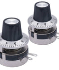 10K Ohm Potentiometer For Inverter Speed Control Single Turn Carbon Film Rotary Taper Potentiometer With 2 A03 Knobs And 2 Dials