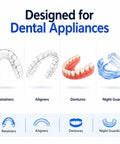 Retainer Cleaner With UV Light And 49kHz Ultrasonic Deep Cleaning Digital Timer 340ml Stainless Steel Tank Easy To Use