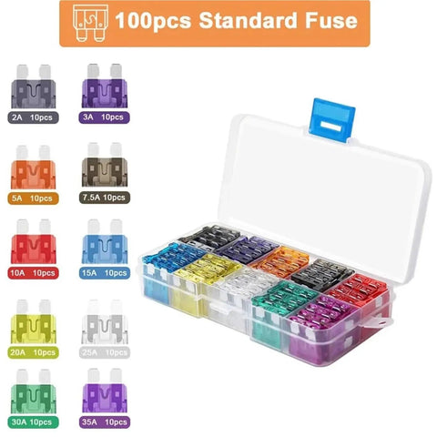Must Have Auto Fuse Kit With 200 Pcs of 10 Types Blade Type Fuses, Easy Replacement and Quick Diagnostics, kit open view