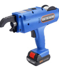 Heavy Duty Automatic Rebar Tie Gun, Cordless Electric Wire Twister Tool For 8-34mm Steel Rods, close-up view of trigger and tying head.