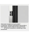Built To Last 304 Stainless Steel Outdoor Electrical Enclosure Junction Box With Weatherproof Waterproof Construction, Tight gasket detail on stainless steel enclosure door