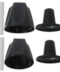 Upgrade Your Bathroom With This Easy-Install Matte Black HotioGa Shower Handle Kit Compatible With Pfister Verve, Featuring 2-Piece Knobs And Bases For A Sleek Modern Look That Truly Rocks! matte black 2-inch shower handle kit with threaded insert