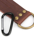 Premium Leather Duck Strap For Waterfowl Hunting, Heavy Duty Game Carrier close-up with snap hook