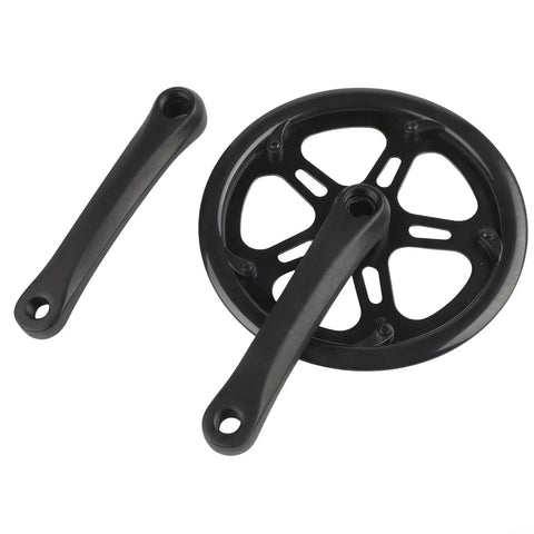 Hearty Heavy Duty 48T 165mm Alloy Bike Crankset For Single Speed And Fixed Gear Builds With Smooth Power Transfer And Durable Lightweight Construction That Really Sells The Ride Experience. black alloy crankset, 48T 165mm