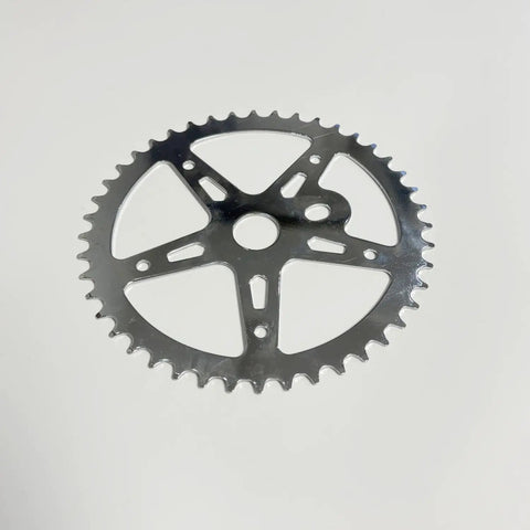 44T Sprocket from 2 Inch Cup Pedal Crank Kit With 44T Sprocket And 165mm Crank Arm One Piece Bike Crankset in silver finish