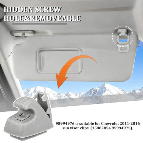 Sun Visor Clip Retainer Replacement For Car Interior Two Pack OEM 95994975 95994976 installation on car visor