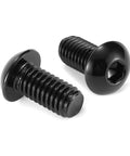 Rock Solid 3/8 16 X 3/4 Button Head Socket Cap Bolts, 304 Stainless Steel 18-8 Grade With Black Oxide Finish, showing two black oxide bolts.
