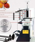All In One Grain Mill And Grinder For Beans Nuts Spices Herbs Pepper Seeds And Cereal Wheat Coffee Grinder And Powder Maker, 304 stainless steel build detail.