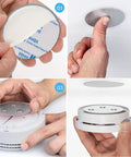No Drilling Magnetic Smoke Alarm Mounts 3 Pack With Adhesive Pads for quick mess-free ceiling install of smoke detectors