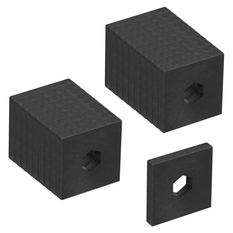 Twenty Pack Heavy Duty Weld On Conveyor Roller Brackets For 7/16 Inch Hex Axle Rock Solid Low Carbon Steel Fabrication Clamps stacked.
