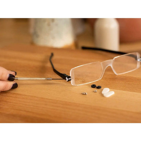 Compact Eyeglass Repair Kit With Screwdriver, 11 Piece Grab And Go Emergency Glasses Fix Kit for frame repair