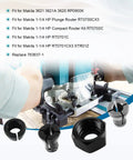 Collet Kit For Drill Chuck Fit For 3621 3621A 3620 RP0900K One And One Quarter HP shown with router and components
