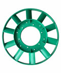 Heavy Duty Compressor Cooling Fan Replacement Impeller with Precision Molded Rotor and Balanced Hub, green, designed for optimal airflow.