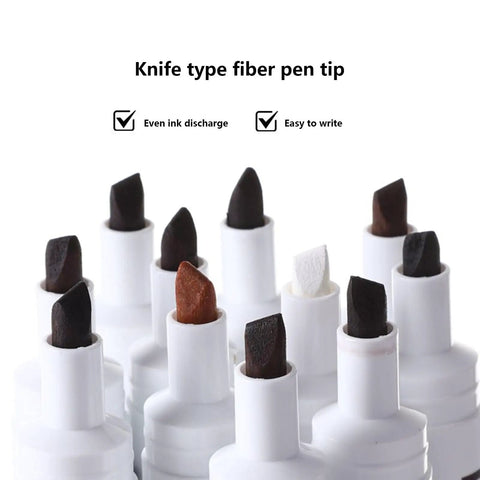 Close-up of 12 Color Furniture Scratch Repair Markers Kit with varied colored tips for wood touch-up and repair.