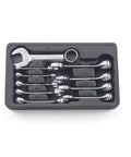 Ten Piece SAE Stubby Twelve Point Wrench Set With Fifteen Degree Offset For Tight Spaces Off Corner Box End For Better Grip