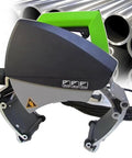 Quick Slice Handheld Electric Pipe Cutter Adjustable 3200RPM with green handle, designed for cutting pipes up to 400MM.
