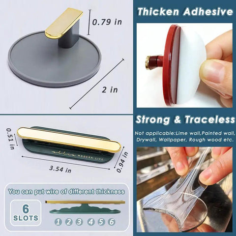 Decorative Wall Hooks Self Adhesive Heavy Duty Hanger Set, showcasing thick adhesive and strong hold in shower room.