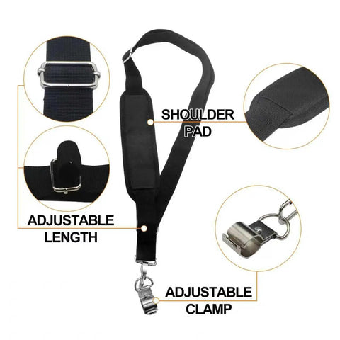 Built Tough Shoulder Strap For Weed Trimmer And Leaf Blower Nylon Belt With Durable Metal Clip Compatible With Greenworks String Trimmers