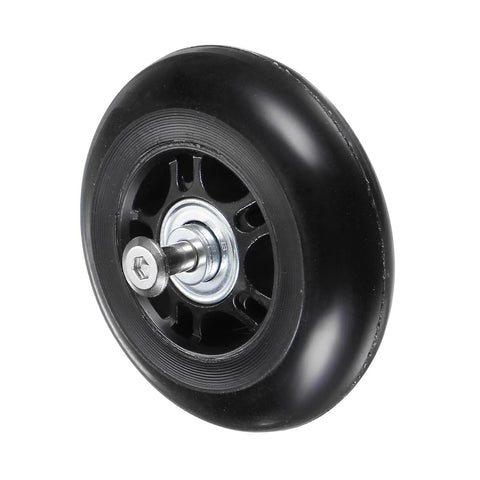 Replacement Luggage Wheels 70x24mm Kit With 2 PU Bearing Wheels, durable rubber, metal bearings, for trolley bags and caster boards.