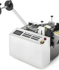 Ultra Precise Automatic Heat Shrink Tube Cutting Machine For Plastic Tubing And Wire Sheeting with digital control panel and precision cutters.