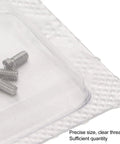 Straight Up Stainless Steel Micro Watch Repair Screws Eight Piece Kit Made For Ballon Bleu Back Covers in clear storage pack.