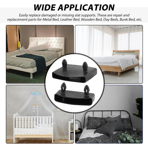 20 Piece Set Of Heavy Duty Plastic Replacement Bed Slat Caps 54X10Mm Durable Pp Retainer Clips for various bed types.