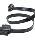 Right Angle OBD II OBD2 16 Pin Splitter Extension Cable 1 Male To 2 Female, Ultra Flat Low Profile OBD2 Extender Cord, 60cm