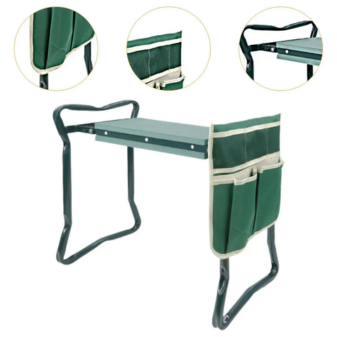 Garden Kneeler Seat And Bench With Detachable Design, all in one durable multifunctional kneeling pad, tool bag, soft EVA foam