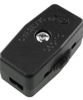 Black Inline Rotary Cord Switch Replacement Gear Rotary Switch Direct Plug In Light Wire Switch for 18 2 Lamp Cord