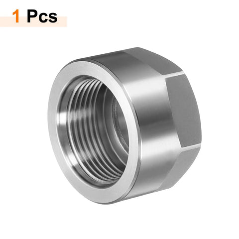 ER20 A M25 Collet Nut Bright Silver Dynamic Balance Holes 40Cr Alloy Steel CNC Lathe Milling Tool Holder Front View