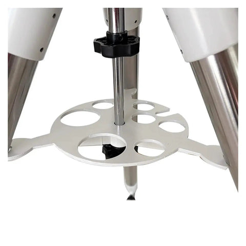 Ergonomic Telescope Mount Stand For EQ3D And HEQ5 Tripods, 1.75 Inch steel legs with accessory disk, close-up view