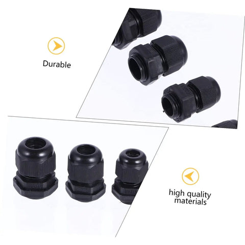 Check Out This Awesome 50 Piece Weather Pack Connectors Kit With Heavy Duty Nylon Glands For Secure Wire Cable Jointing And Rock Solid Seal Perfect Fixing Heads That Boost Tensile Strength To Keep Your Home Wiring Safe Dry And Totally Waterproof Like, black nylon cable glands