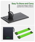 Golf Alignment Sticks And Angle Holder Set with Portable Bag and foldable green sticks for easy setup and practice aid.