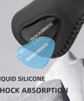 Close-up of liquid silicone layer in Ergonomic Bike Handle Grips With Palm Rest And Soft Gel Surface Dual Lock On Grips.