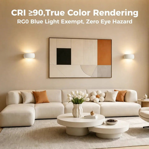 Ring Wall Sconce, Modern Minimalist LED Wall Light with PC Shade illuminating a cozy living room with stylish decor.
