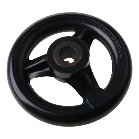 3.9 Inch Hand Wheel with revolving handle for milling machine, rock solid workhorse, durable metal hand crank, threaded hole visible