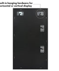 Compact Wall Mounted Pin Display Case Black 15 By 8.5 Inch Collector Showcase Rack with built-in hanging hardware.