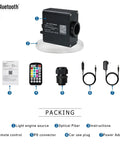 Compact Dope 16W RGBW Twinkle Fiber Optic Light Kit With Music Activation Remote And App Control 300 Fiber Strands components displayed